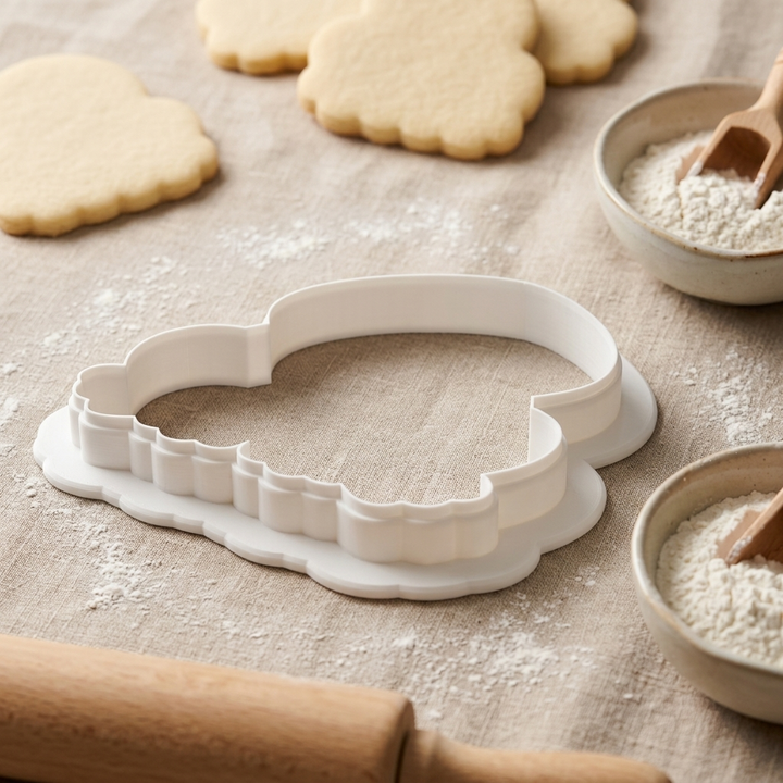 Frog in Raincoat Cookie Cutter, 3D Printed Spring Party