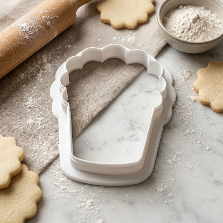Florist Flower Bucket Cookie Cutter, 3D Printed Garden Theme