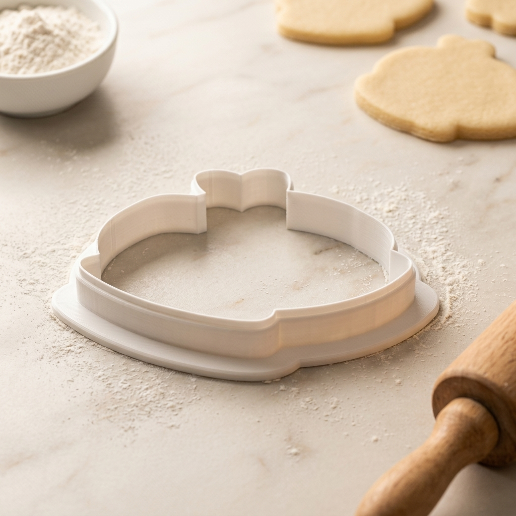Yarn Bowl with Needles Cookie Cutter, 3D Printed Craft Theme
