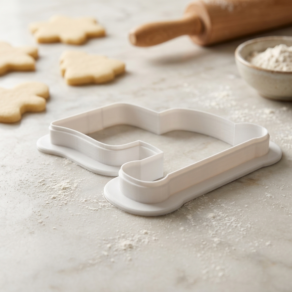 Checkered Flag Cookie Cutter, 3D Printed Racing Party