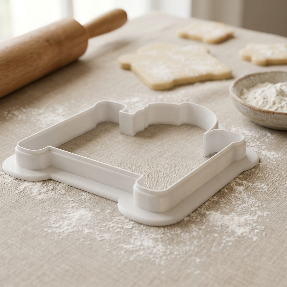 Crib with Mobile Cookie Cutter, 3D Printed Baby Shower