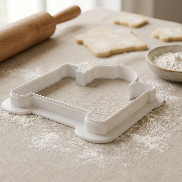 Crib with Mobile Cookie Cutter, 3D Printed Baby Shower