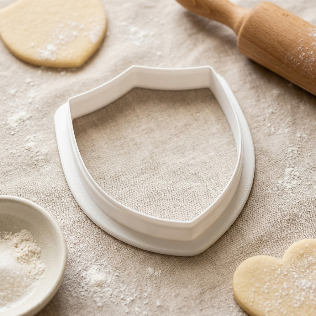 Medieval Heraldic Shield Cookie Cutter, 3D Printed Fantasy Theme