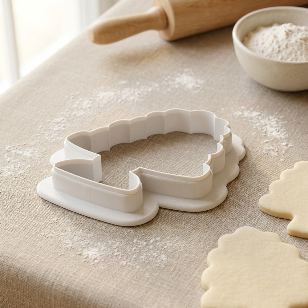 Tiered Tea Cake Stand Cookie Cutter, 3D Printed Kitchen Theme