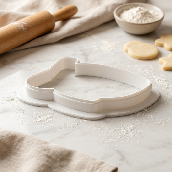 Matcha Bowl and Whisk Cookie Cutter, 3D Printed Kitchen Theme