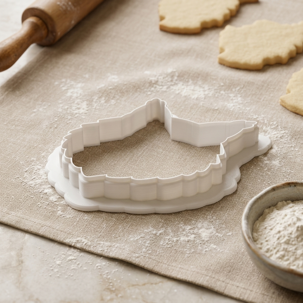 Maine Coon Cat Face Cookie Cutter, 3D Printed Animal Theme