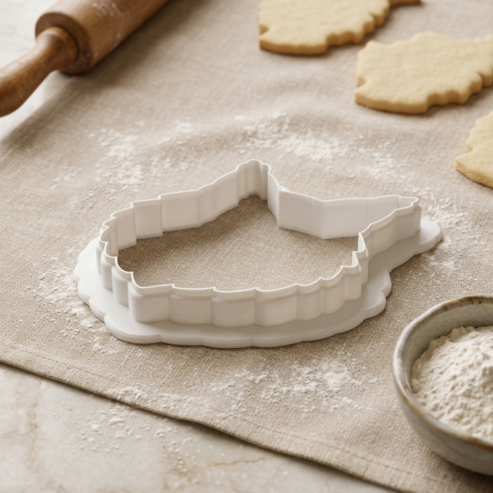 Maine Coon Cat Face Cookie Cutter, 3D Printed Animal Theme