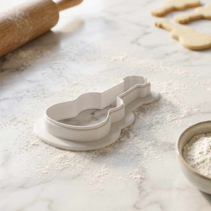 Ukulele Cookie Cutter, 3D Printed Music Theme