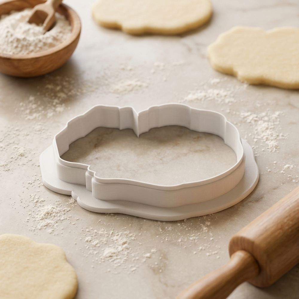 Frog Reading Book Cookie Cutter, 3D Printed Animal Theme