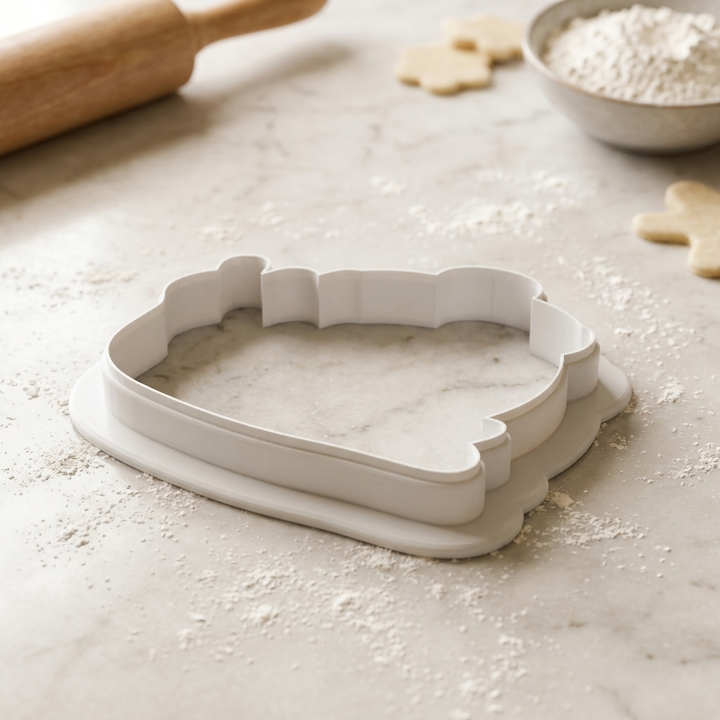 Garden Snail with Flower Pot Cookie Cutter, 3D Printed Garden Theme