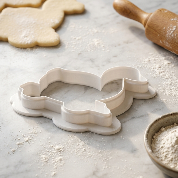 Wooden Goose Pull Toy Cookie Cutter, 3D Printed Animal Theme