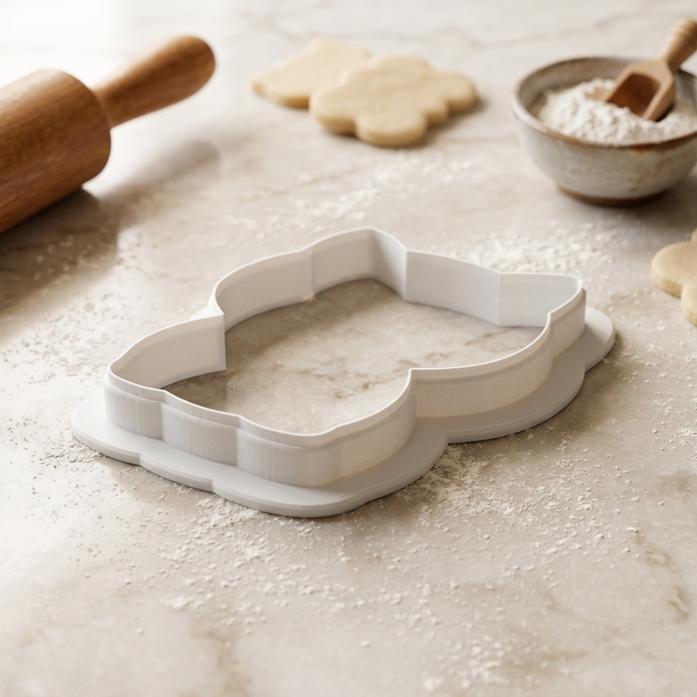 Mahjong Lucky Cat Cookie Cutter, 3D Printed Garden Theme