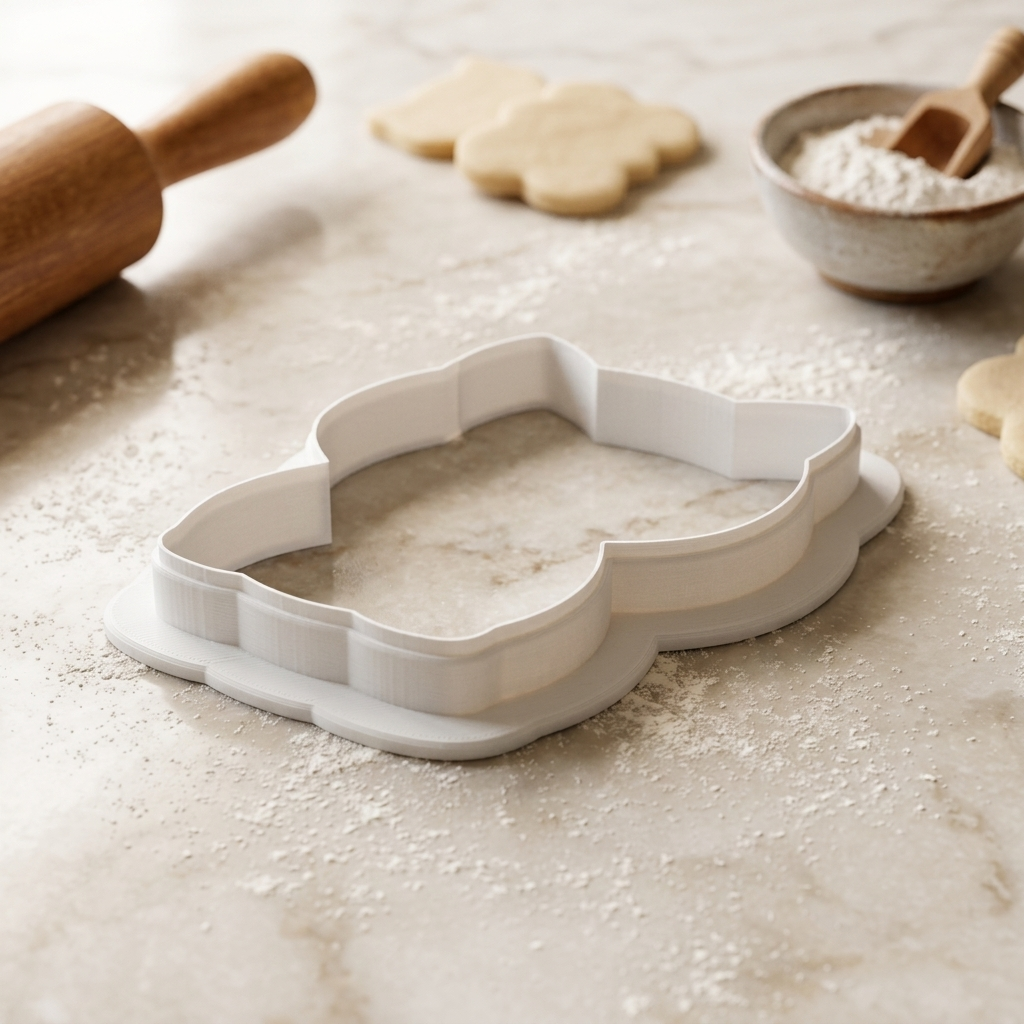 Mahjong Lucky Cat Cookie Cutter, 3D Printed Garden Theme