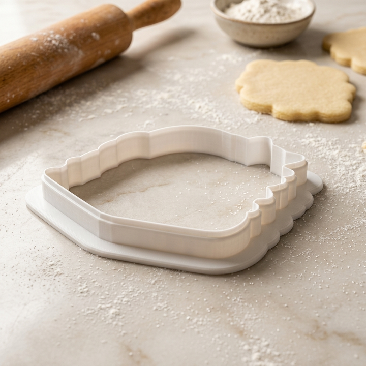 Book Stack with Cat Cookie Cutter, 3D Printed Animal Theme