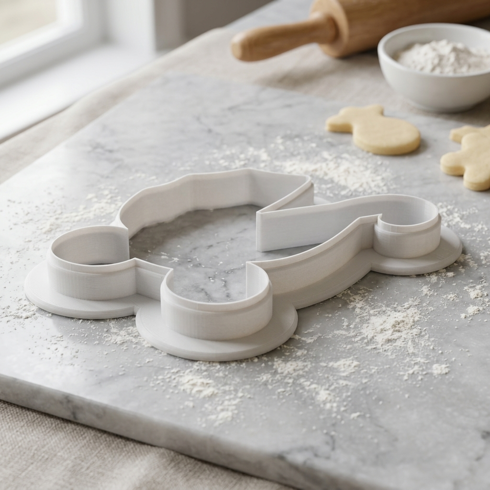 Baby in Bloom Umbrella Stroller Cookie Cutter, 3D Printed Baby Shower