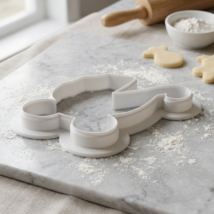 Baby in Bloom Umbrella Stroller Cookie Cutter, 3D Printed Baby Shower