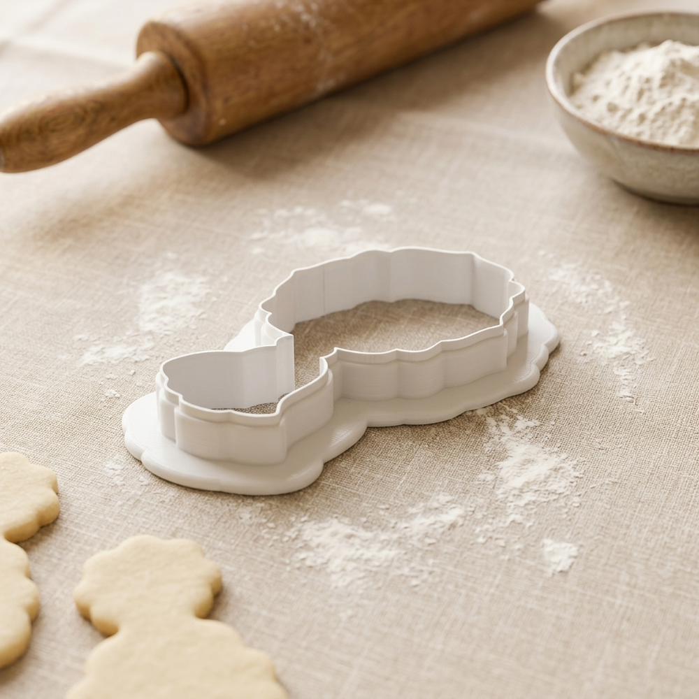 Mahjong Joker Tassel Cookie Cutter, 3D Printed Garden Theme