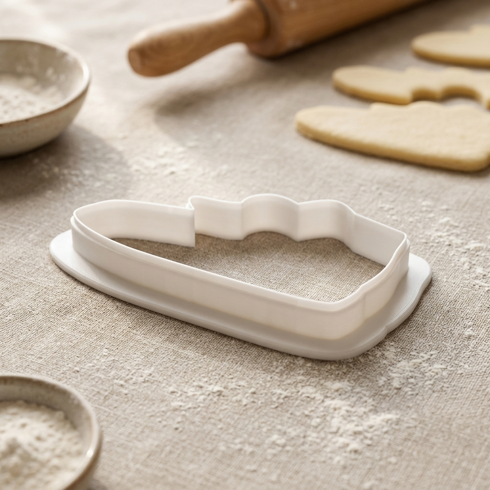 Basketball Sneaker with Ribbon Laces Cookie Cutter, 3D Printed Craft Theme