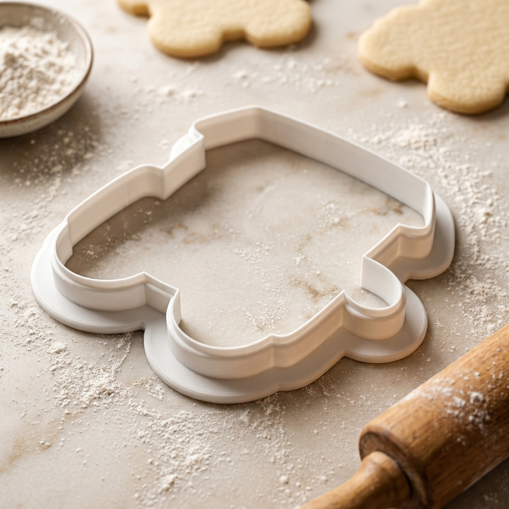 Garden Wedding Champagne Cart Cookie Cutter, 3D Printed Wedding Theme