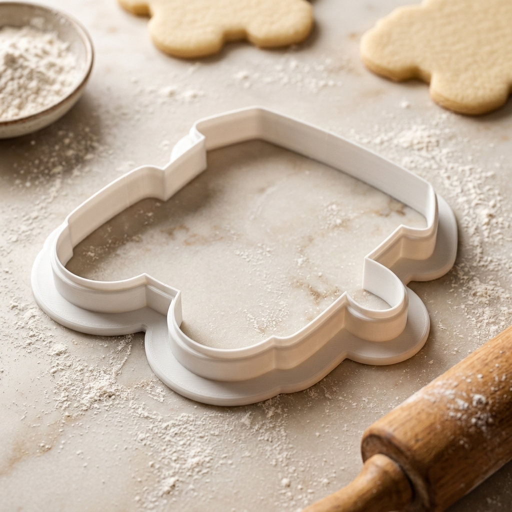 Garden Wedding Champagne Cart Cookie Cutter, 3D Printed Wedding Theme