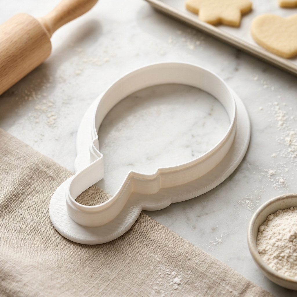 Bridal Hand Mirror with Wildflowers Cookie Cutter, 3D Printed Wedding Theme