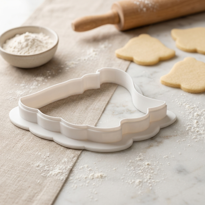 Bat Wing Veil Bride Profile Cookie Cutter, 3D Printed Wedding Theme