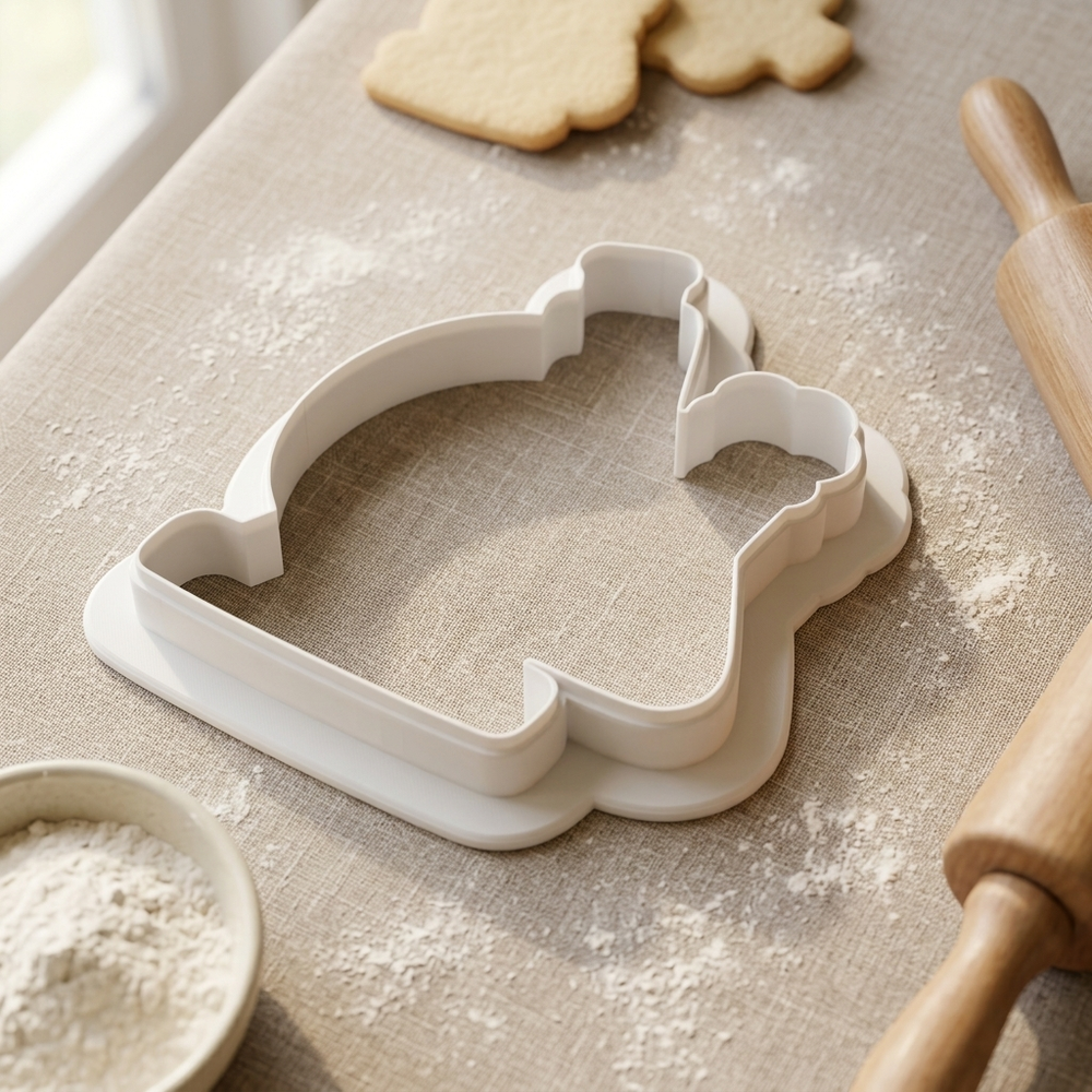 Scientist Microscope and Flask Cookie Cutter, 3D Printed Science Theme