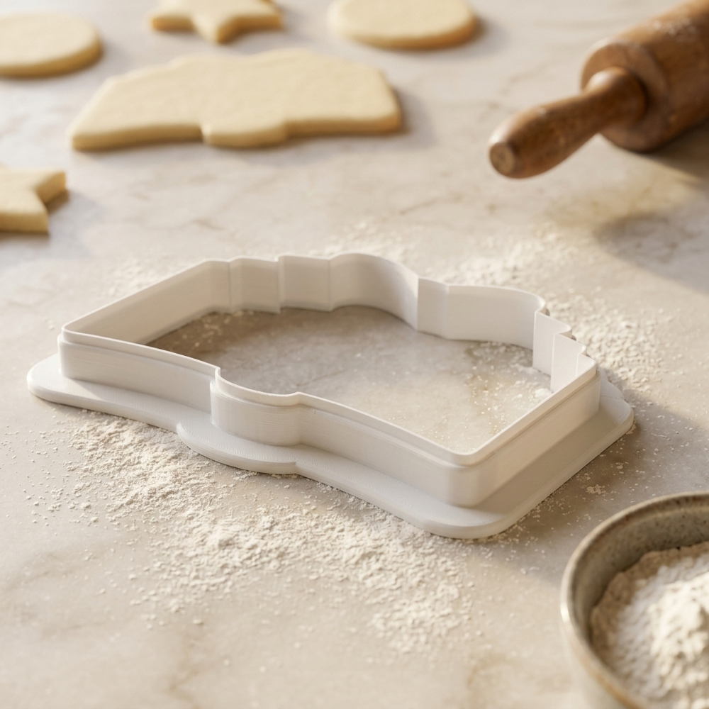 Open Book with Bow Cookie Cutter, 3D Printed Teacher Gift