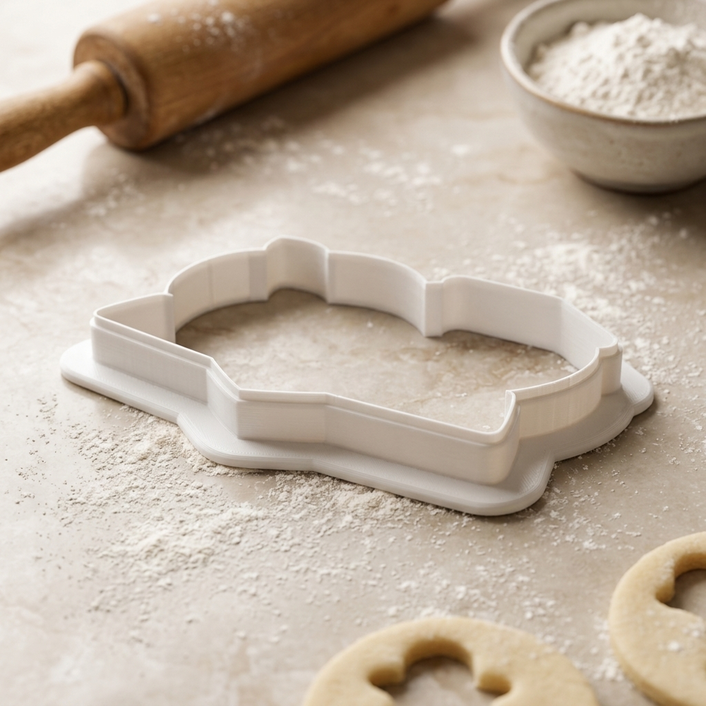 Open Book Heart Accent Cookie Cutter, 3D Printed Teacher Gift