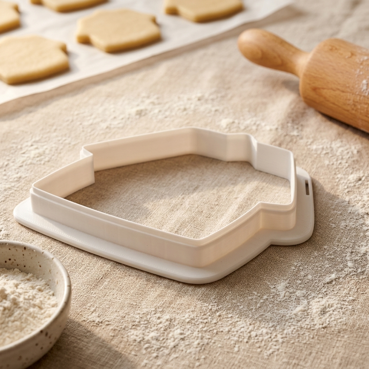 Irish Cottage with Shamrock Wreath Cookie Cutter, 3D Printed Party Theme