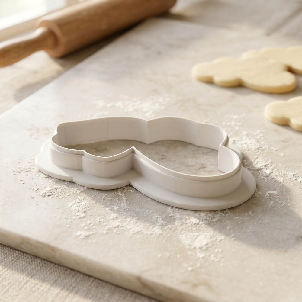 Bridal Cowboy Hat with Veil Cookie Cutter, 3D Printed Wedding Theme