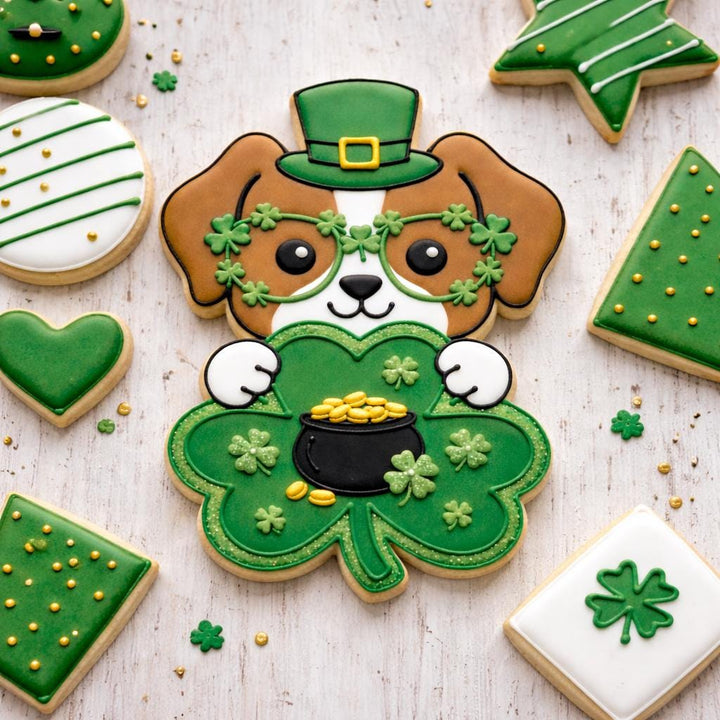 St Patricks Day Dog Cookie Cutter, Leprechaun Puppy | 3D Printed Food Safe PLA