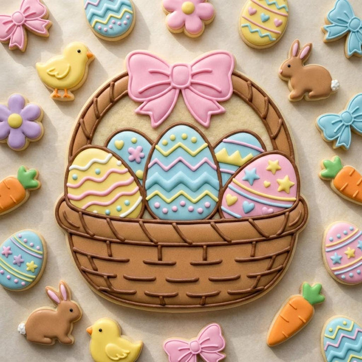 Easter Egg Basket Cookie Cutter | Spring Baking Decor