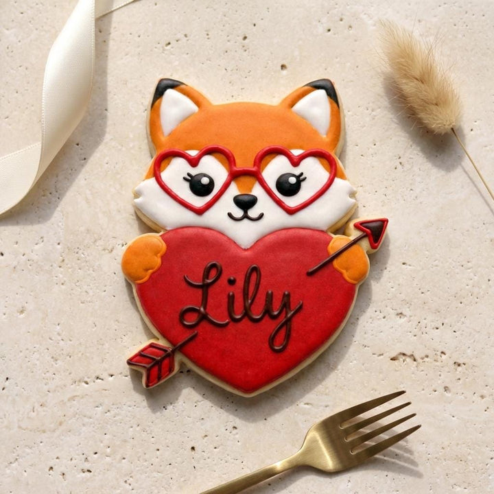 Fox Heart Cookie Cutter  Valentine&