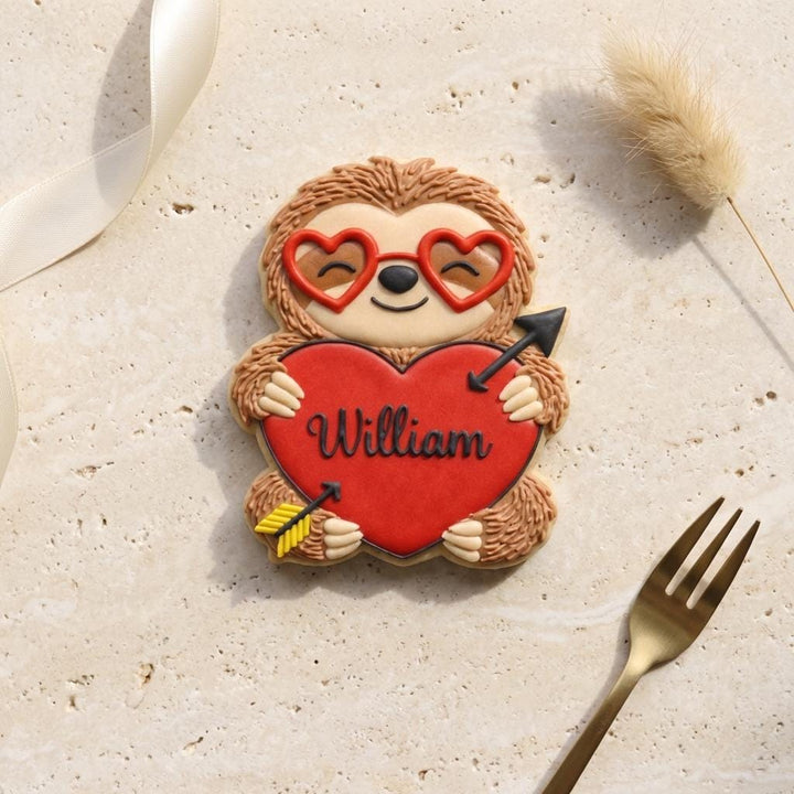 Sloth Heart Cookie Cutter  Valentine&