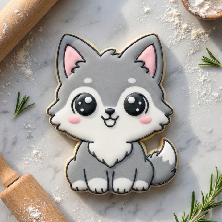 Wolf Cookie Cutter, 3D Printed, Woodland Animal, for Sugar Cookies and Fondant