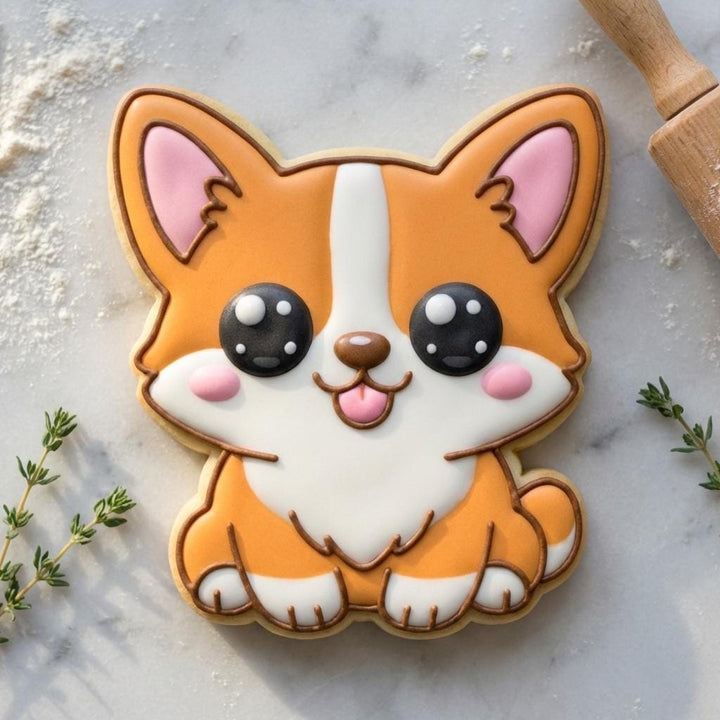 Corgi Cookie Cutter, 3D Printed for Sugar Cookies and Fondant
