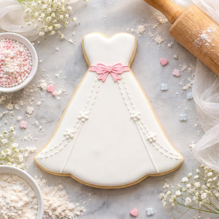 Wedding Dress Cookie Cutter  Bridal Shower Favor, 3D Printed