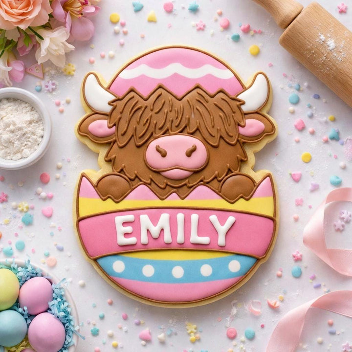 Highland Cow Easter Egg Cookie Cutter  3D Printed