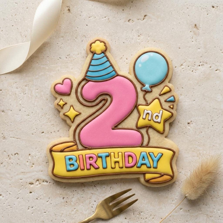 2nd Birthday Sugar Cookie Cutter: Number 2, 3D Printed