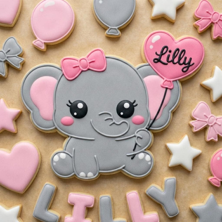 Baby Elephant Cookie Cutter  Safari Baby Shower, First Birthday