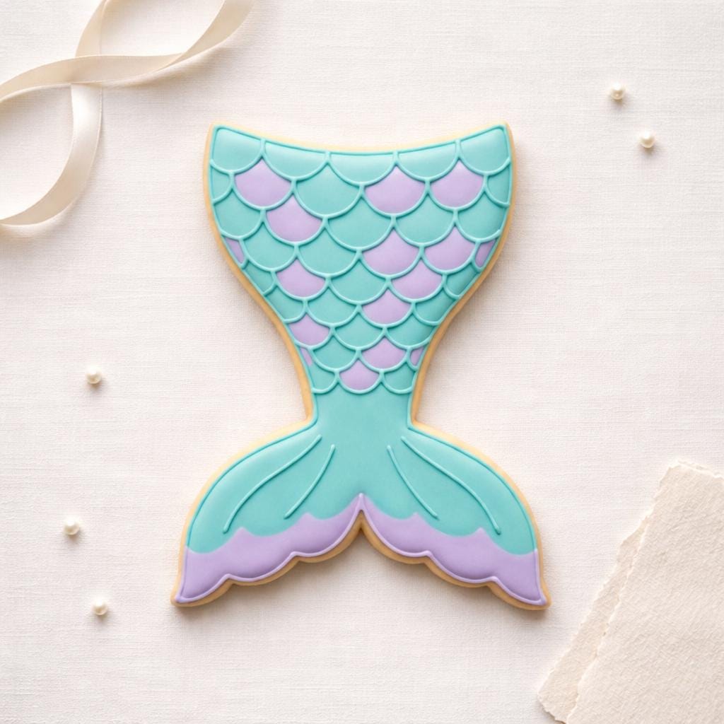 Mermaid Tail Cookie Cutter, 3D Printed Fondant Cutter