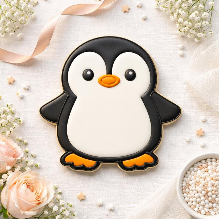 3D Printed Penguin Cookie Cutter, Sugar Cookie Fondant Mold, Winter Baking Tool