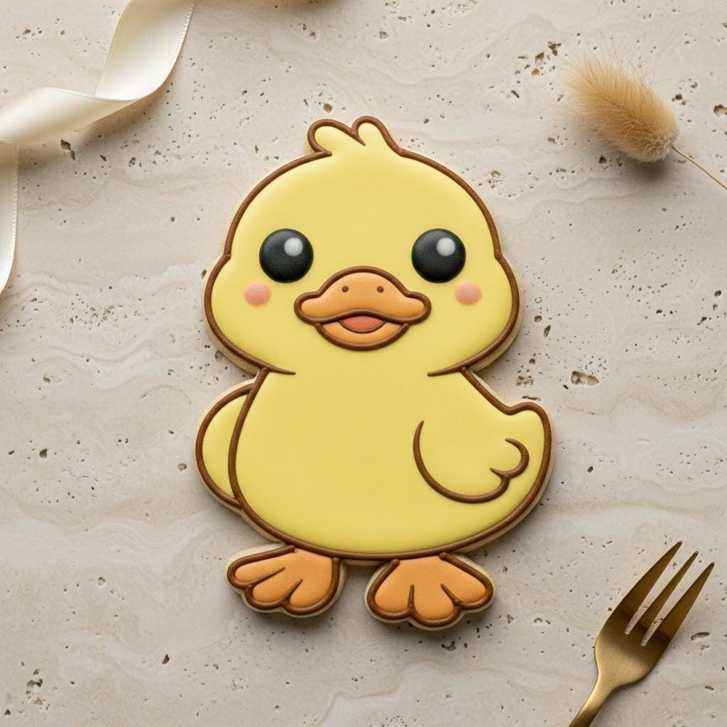 Duck Cookie Cutter for Fondant &amp; Cookie Dough, 3D Printed