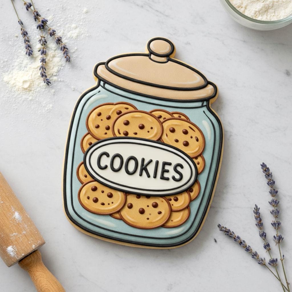 Cookie Jar Cookie Cutter | 3D Printed Fondant Dough Tool