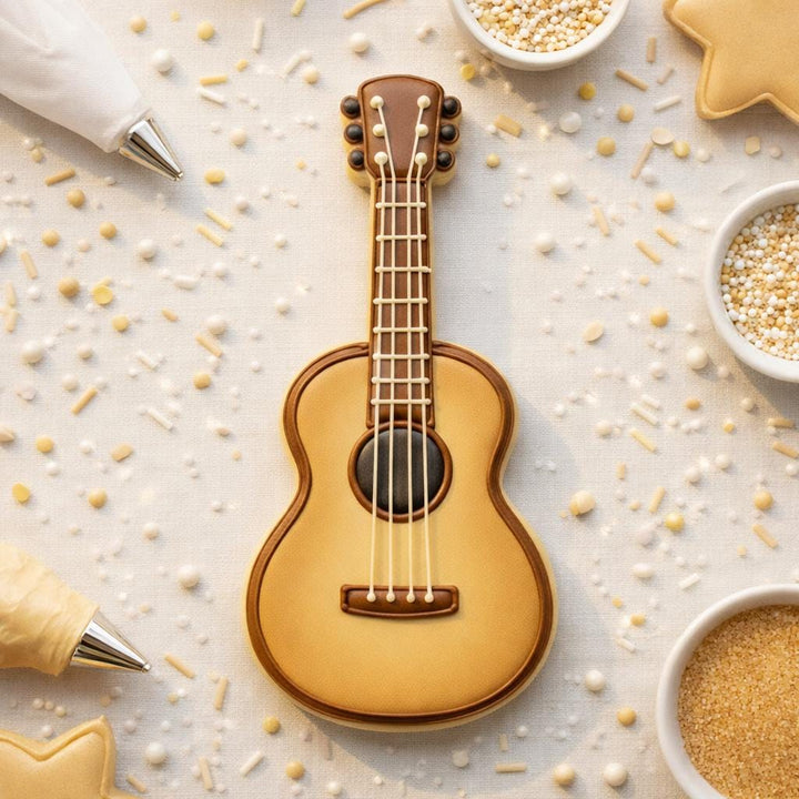 Acoustic Guitar Cookie Cutter, 3D Printed for Fondant &amp; Cookie Dough