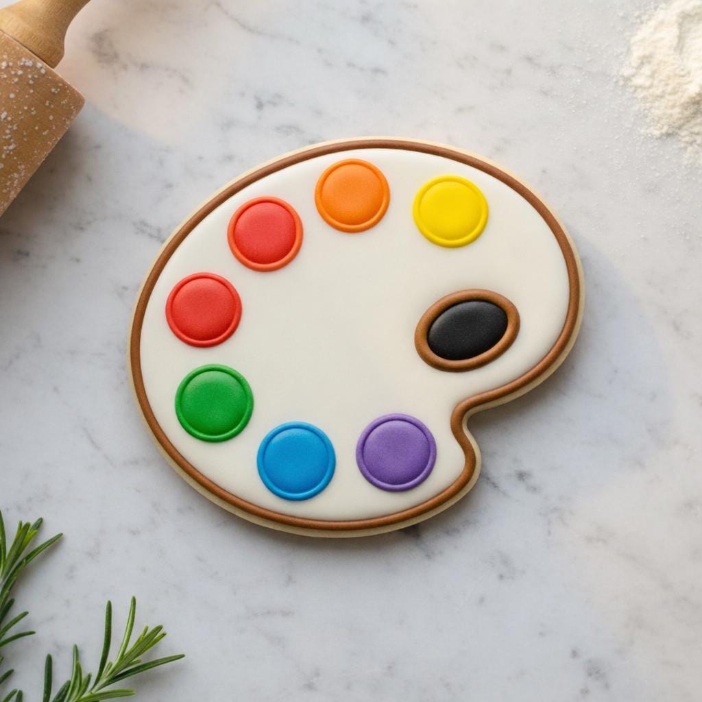 Paint Palette Cookie Cutter, 3D Printed for Fondant &amp; Dough