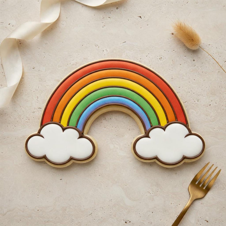 Rainbow Arch Cookie Cutter with Clouds for Fondant &amp; Sugar Cookies