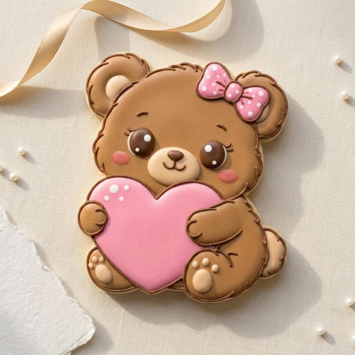 Teddy Bear Cookie Cutter, Heart, Baby Shower, Valentine&