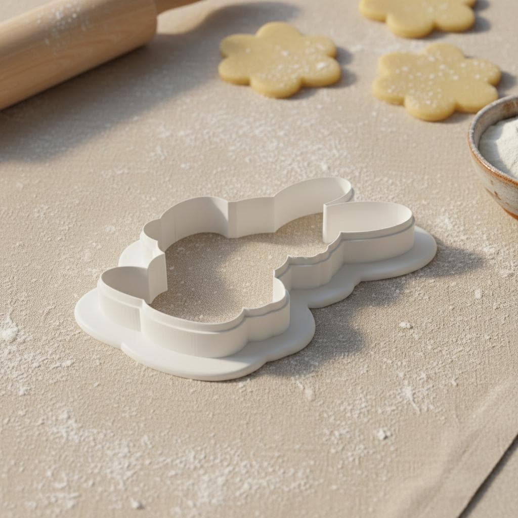 Bunny Holding Easter Eggs Cookie Cutter (3D Printed)